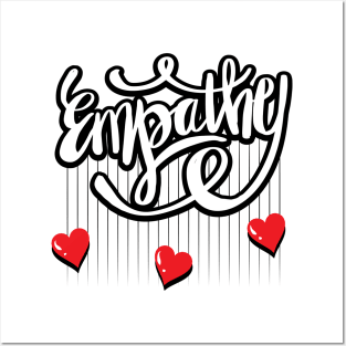 Empathy lettering phrase. Posters and Art